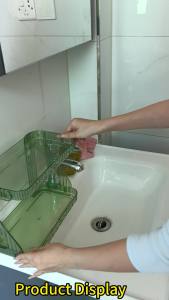 Double Layer Bathroom Organizer Shelf Acrylic Makeup Storage Rack Skincare Cosmetic Liptick Holder