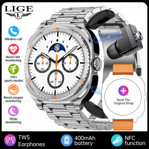 LIGE | LIGE 2 In 1 TWS Headset Smart Watch 1.53" Women Men NFC Sports Fitness Heart Rate Health Watches Earphone Music Smartwatch 2026