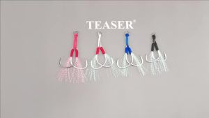 TEASER Bind high-carbon steel sea fishing slow-shaking iron plate hook bright thread artificial bait hook boat fishing