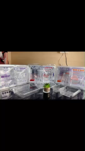 กล่องใส OPS DD-104A-2 บรรจุภัณฑ์เบเกอรี่ 2 ช่อง (100 ใบ) ที่ใส่อาหาร กล่องข้าว ไม่เป็นไอน้ำ