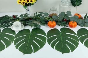 Happy Time Artificial Palm Leaves Large Holy Week Church Decor Palm Sunday Home Altar Jungle Party Wall Decorations