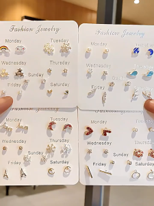 【PINK EMPRESS】ชุดต่างหูขนาดเล็กสําหรับผู้หญิงที่สวยหรู