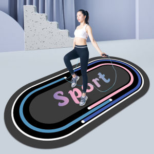 Thickened Shock Absorption Mat Yoga Mat Indoor Quiet Professional Home Fitness Soundproof Sports Non-Slip Oval Ground Mat