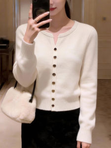 QINGNAER | Stylish V-Neck Button Knit Cardigan
