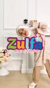 One set Anak perempuan Muslim ZULFA Oneset Kimono untuk Anak Usia 1-8 thn by Mysha Kids Muslimah
