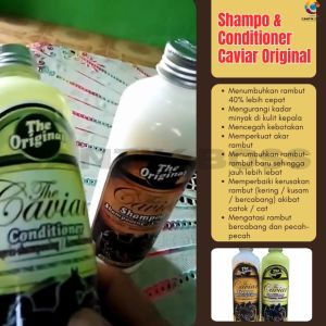 Shampo Sampo Conditioner Caviar Pemanjang Penumbuh Penyubur Perawatan Rambut Rontok Botak Rusak