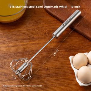 Vinland | 316 Stainless Steel Semi-Automatic Egg Beater