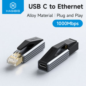 Hagibis | Hagibis USB C to Ethernet Adapter 1Gbps Gigabit USB C Female to RJ45 Male Network Converter for MacBook Pro iPhone 16 iPad XPS