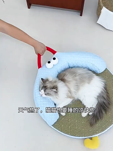 Soft Cat Nest Cooling Mat Rattan Pad Summer Cooler Cat Dog Sleepin Bed Ice Cushion Sarang Kucing Orthopedic Support