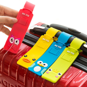 Creative Cute Silicone Air Stewardess Luggage Tag Boarding Pass Travel Suitcase Tag Check-In Label Travel Safety Products
