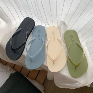 Thin Flip Flops Womens Summer Outdoor Wear Internet Celebrity All-Matching Fashion Casual Non-Slip Flat Bottom Flip-Flops Beach Shoes Ins Fashion