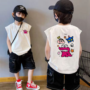 Boys Summer Thin Cotton Vest Sleeveless Pure Cotton Shirt Toddler Kids Clothing Baby Boy Tank Top Fashionable Boys Summer Wear