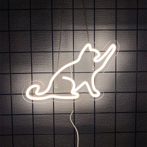 Cat Neon Sign for Wall Decor，Cat Lover Led  Light Up Signs for Bedroom Man Cave Home Animal Bar Pet Shop Birthday Party Decor