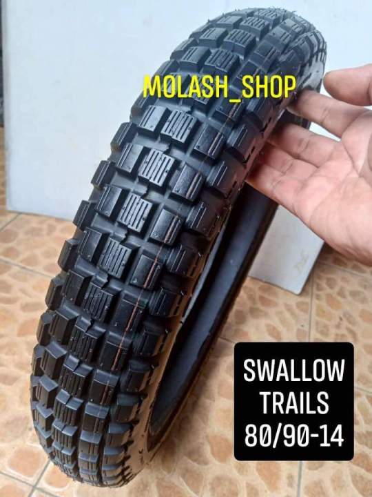 BAN SEMI TRAIL RING 14 IRC SWALLOW UKURAN 80/90-14 KONDISI BARU