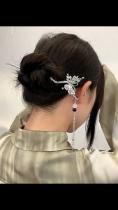 F4 Jepit Rambut Sanggul Tusuk Konde Rumbai Fan Pendant Tassels Metal Hair Sticks TKAJ034 TKAJ035