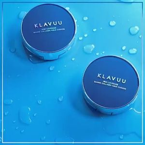 Phấn Nước Dưỡng Ẩm Klavuu Blue Pearlsation High Coverage Marine Collagen Aqua Cushion SPF50+ PA+++ Sunscreen 12g