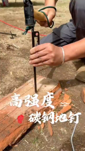 Stainless Steel Ground Nails Outdoor Tent Fixing Bold And Lengthened Canopy Ding Windproof Camping tent peg kit