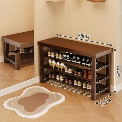 YONGJUE | Entrance Shoe Bench with Built-in Shoe Rack