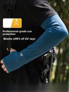 MiiOW | Mens Ice Sleeve Sunscreen Breathable UV Protection Long Sleeve Cycling Sport Ice Sensation Summer New Style Nylon Fabric
