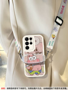 Cute Galaxy S25 Phone Case Strap Silicone Lanyard Crossbody Neck Strap Full Lens Cover Female New Model Lovely Design Anti-Fall