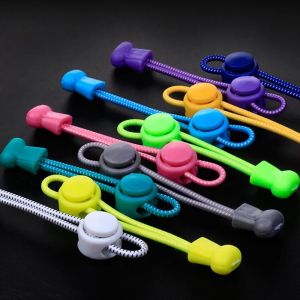 Safety Elastic Shoelaces Round High quality Spring Lock Lazy Lace  can free Adjust Take a walk Sports No Tie Shoelace 1 pair