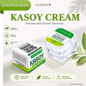 VERDEFY Kasoy Cream 5g Painless Skin Growth Remover for Warts Mole Skin Tags Syringoma and Milia.