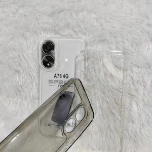 SoftCase Bening OPPO A78 4G Silikon Casing Clear Hitam Transparan TPU