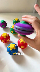 Viral 3D Printed Spin Rush Fidget Spinner Ball Stress Relief Fingertip Spinning Ball Fidget Toys Mainan