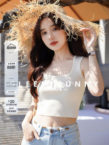 เสื้อกั๊กถักแขนกุดคอวีขอบกว้างสีพื้นสำหรับผู้หญิง ทรงสลิมฟิต แขนกุด สไตล์เรียบง่าย เสื้อผ้าทำงานฤดูร้อน ผ้าผสมไนลอนและโพลีเอสเตอร์