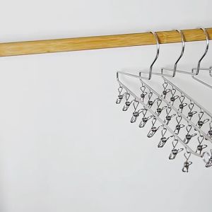 Stainless Steel Multi-Function Pants Hanger / Dormitory Household Storage Drying Z-Shaped Pants Socks Penyangkut Seluar