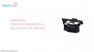 Momcozy Universal Stroller Organizer with Insulated Cup Holder Detachable Phone Bag & Shoulder Strap Fits for Stroller like Uppababy Baby Jogger Britax BOB Umbrella and Pet Stroller
