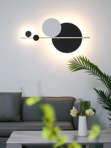 Lampu Dinding Gaya Nordic Minimalis Kreatif LED 3 Warna Untuk Dekorasi Ruang Tamu Kamar Tidur Samping Tempat Tidur Sofa Latar Belakang Dinding Seni Lampu Dinding MOOISHC