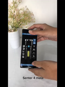 Senter Portable 4 LED + COB Light Super Terang / Lampu Penerangan Jarak Jauh 4 Mode Rechargeable Lamp Pencahayaan Darurat Untuk Camping Hiking Memancing Penerang SOS - GP Mall