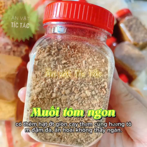 Muối TÔM NGON Loại Đặc Biệt Thơm Mùi Tôm Ít Mặn Cay Ngon Hũ 100G