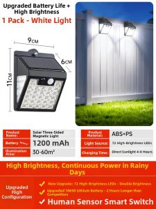 GEEK 3C | Body Sensor Ultra Bright Solar Wall Light