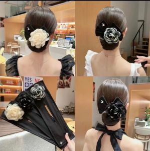 WIN WIN New Korean Style Deft Bun Wire Bow Curler Printing Magic Clip Twist Simple Curler Hair Accessories