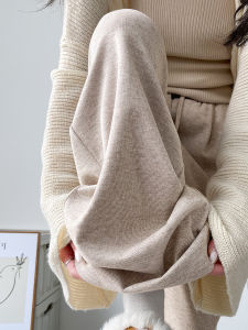 Ladies High Waist Wide Leg Pants Spring Autumn Loose Comfortable Soft Nian Wind Long Trousers Korean Style Commute Fashion