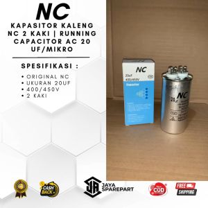 Kapasitor Kaleng NC 2 Kaki | Running Capacitor AC 20 uf/Mikro