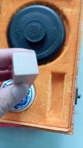 Hộp Dụng cụ Mài vẽ mực Thư Phápchữ Nômchữ Hán cao cấp(Hộp vải Gấm Nhung xịn xò)(3 HỘP tặng Bình Mực Chu Sa)