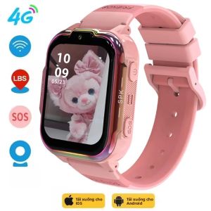 Đồng Hồ Thông Minh GPS Mới Dành Cho Trẻ Em Camera Gọi Video 4G SOS Chống Nước Theo Dõi LBS Với Chức Năng Theo Dõi Giấc Ngủ Và Thể Dục Android Wear