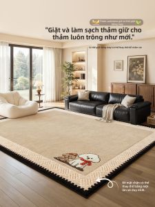 Thảm Đôi Chống Trượt Bền Có Thể Tách Rời Và Giặt Máy Hình Hoạt Hình Pháp