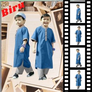 Baju Kemeja Setelan Koko Stelan Gamis Taqwa Muslim Ngaji Rainan Anak Cowok Laki Laki Pria Terbaru