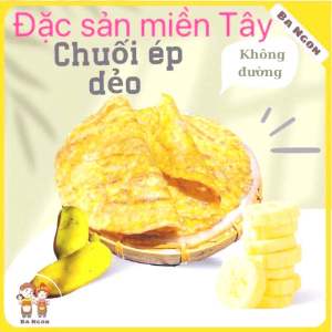 Chuối ép dẻo miếng tròn đặc sản miền Tây siêu ngon túi 300g