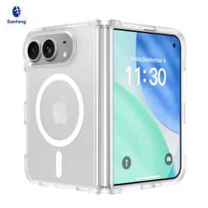 szhaiyu | For iPhone 18 iPhone Duo Transparent Magnetic for Magsafe Case With Wide Camera Protection Shockproof Hard Clear Cover Funda