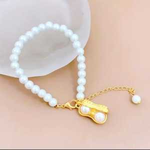 Abee Acc-1590 Korean style gelang fashion wanita mutiara kacang cantik