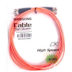 Kabel Fiber Optic Patch Cord ST to ST Multimode Duplex 3M WEBSONG