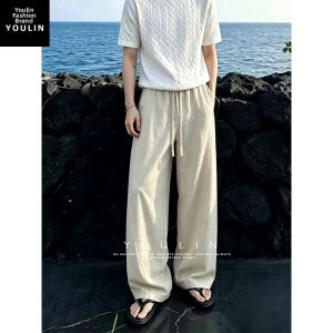 YOULIN | Retro Style Breathable Loose Linen Pants Men
