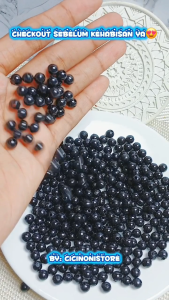 mutiara ringan mote manik lubang tembus ukuran 6mm per 10 gram