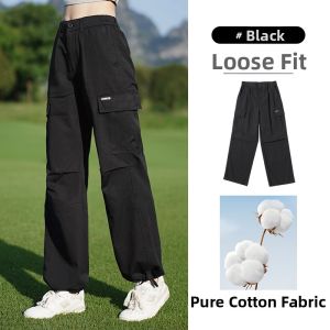 CAMEL | Lightweight Breathable Cotton Loose Straight Cargo Pants
