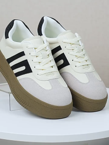 Popular White Shoes Retro Versatile Fashionable Thick-Soled Non-Slip Casual Sports Shoes